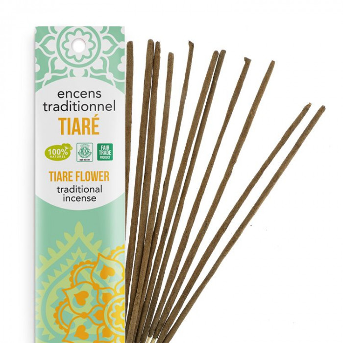 Fleur de Tiaré - Encens Indiens Haute tradition 18 bâtonnets