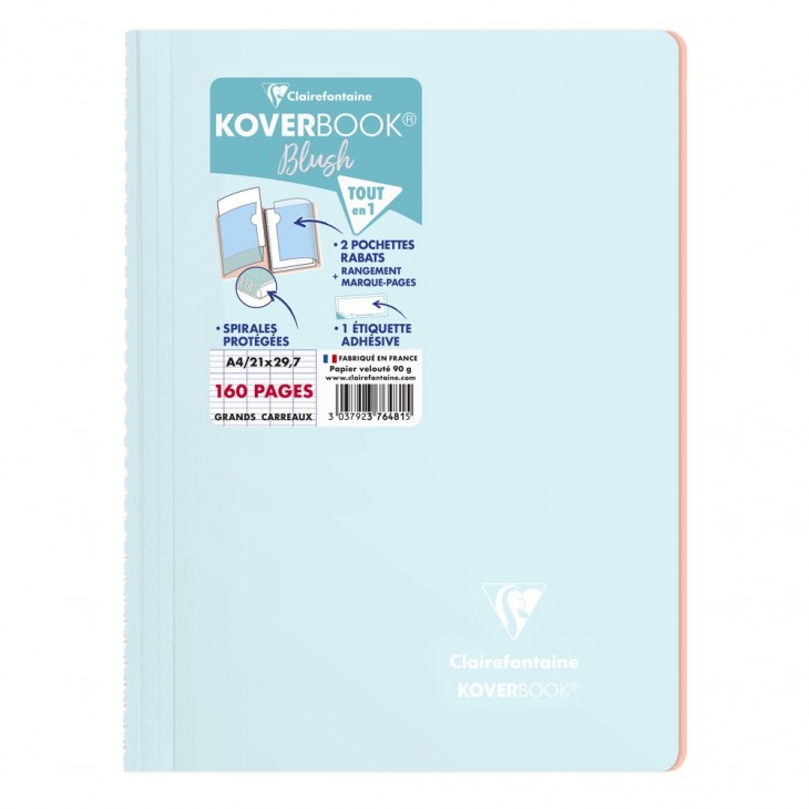 Cahier Koverbook reliure Pastel - 160 pages