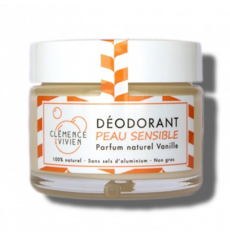 Déodorant crème peau sensible à la Vanille - 50 g