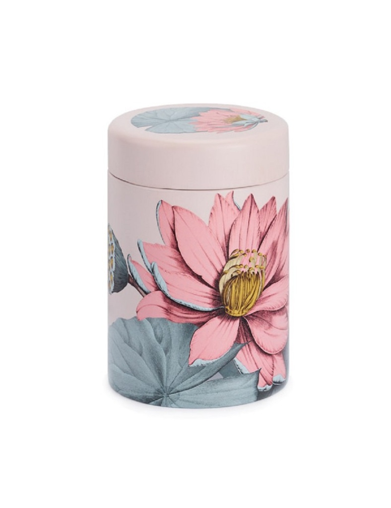 Boite à thé florale rose