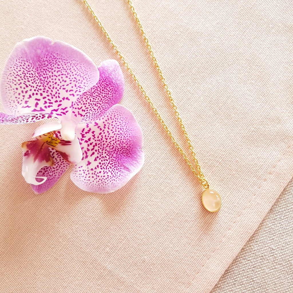 Collier Solange Quartz rose