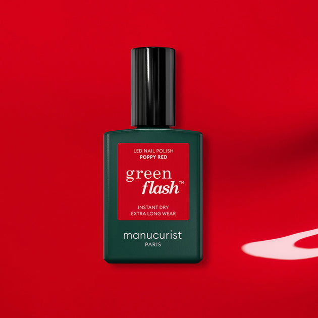 Vernis Poppy Red Nail lacquer Green Flash - 15 ml