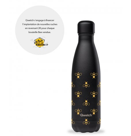 Bouteille isotherme Abeille noir integral - 500 ml