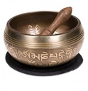Bol chantant Tibetain Om noir - 10 cm