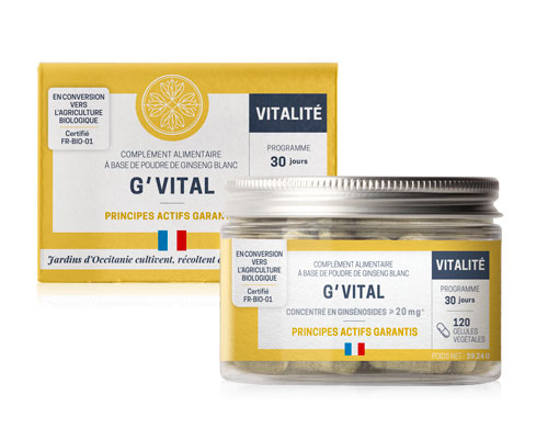 G'Vital Ginseng Blanc - 120 gélules
