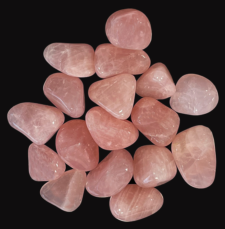 Quartz Rose A pierres roulées