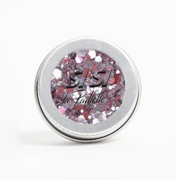 Paillette 5h du mat - rose argent