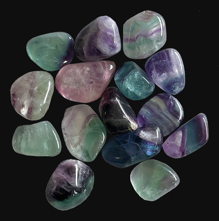 Fluorite Multicolore AA pierres roulées