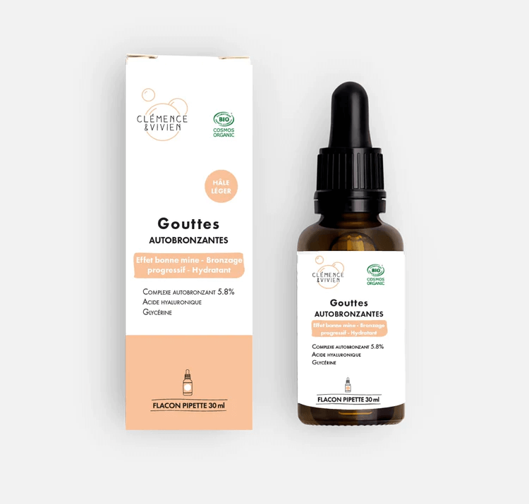 Gouttes autobronzantes hale léger Bio - 30ml