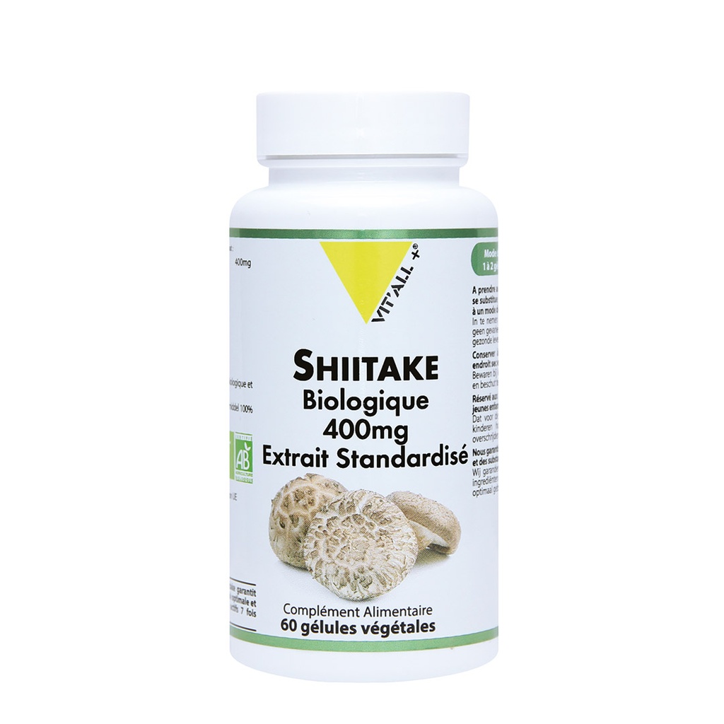 SHIITAKE BIO 400 mg -  60 gélules végétales