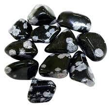 Obsidienne Flocon de Neige A pierres roulées