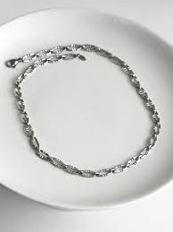 Collier chaine ovales acier inoxydable Taly (Argent)