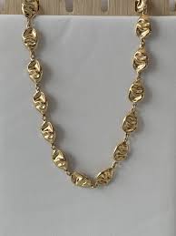 Collier chaine ovales acier inoxydable Taly (doré)