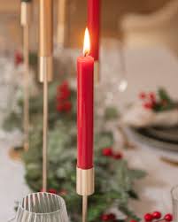 Bougies flambeaux - Rouge Noel