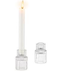 Bougeoir Verre Strié Mjc