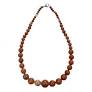 Collier en Jaspe Rouge Chute Perles