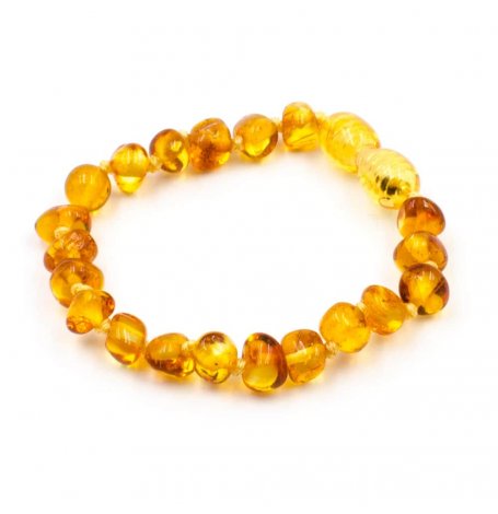 Bracelet d'ambre cheville dentition bébés