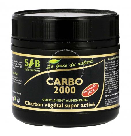 Carbo 2000, Charbon végétal granules super activé - 200 g