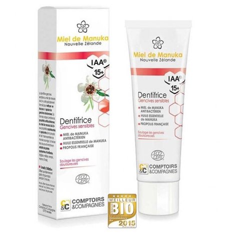 Dentifrice gencives sensibles Miel de Manuka IAA 15+ Bio - tube 75 ml