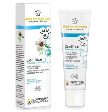 Dentifrice protection anti-tartre Miel de Manuka IAA 15+ Bio - tube 75 ml