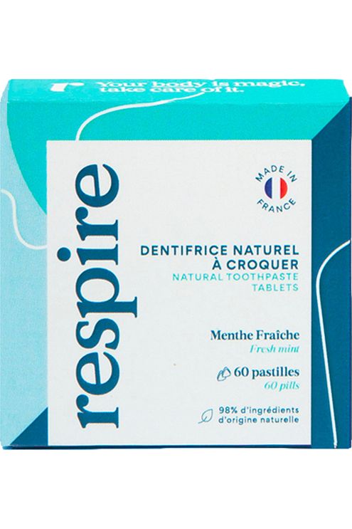 Dentifrice solide à croquer - 60 pastilles