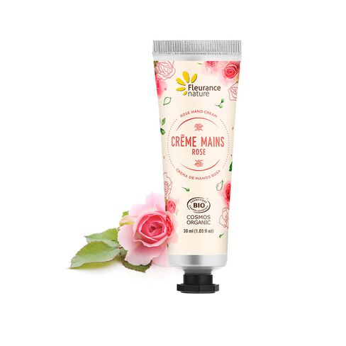 Crème pour les mains à la rose Bio - 30ml