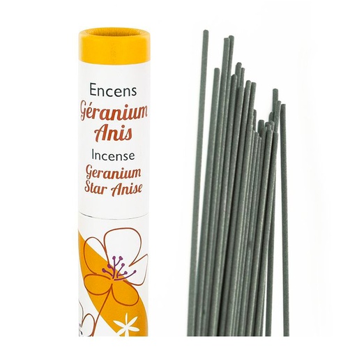 [6082_old] Encens végétal Geranium, Anis - 30 bâtonnets