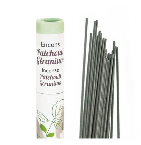 [6086_old] Encens végétal Patchouli, Géranium - 30 bâtonnets