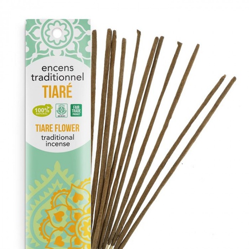 Fleur de Tiaré - Encens Indiens Haute tradition 18 bâtonnets