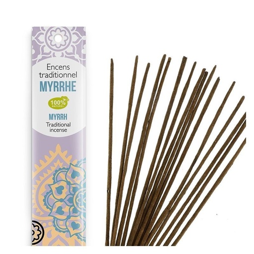 Myrrhe - Encens Indiens Haute tradition 20 bâtonnets