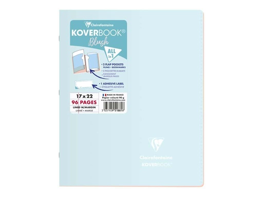 Cahier Koverbook pastel - 17x22, 96 pages