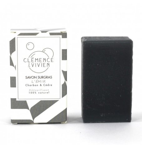 [904_old] Savon surgras ""l'emir"" au charbon & cèdre - 100 g