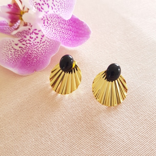 Boucles d'oreilles Natacha + Onyx