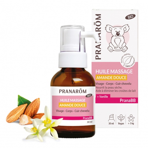 Huile de Massage Bébé Amande douce Bio - 30 ml