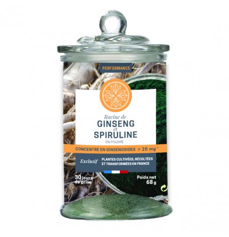 G'Tonic Ginseng & Spiruline poudre Bio - 68 g