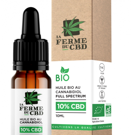 CBD 10% Huile au cannabidiol Bio - 10 ml