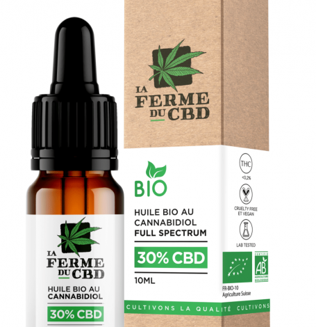 CBD 30% Huile de cannabidiol Bio - 10 ml