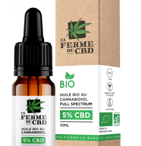 CBD 5% Huile au cannabidiol Bio - 10 ml