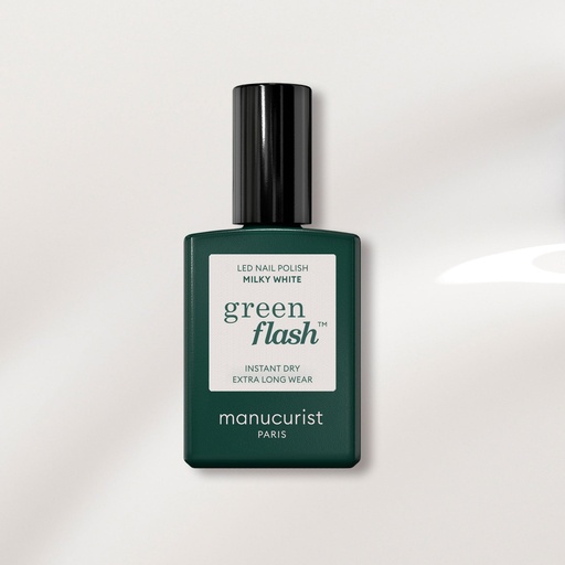 Vernis Milky White Nail lacquer Green Flash - 15 ml