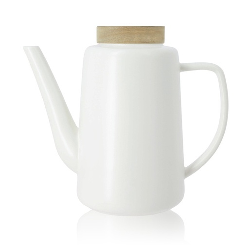 Théière Enzo en porcelaine blanche - 1.2L