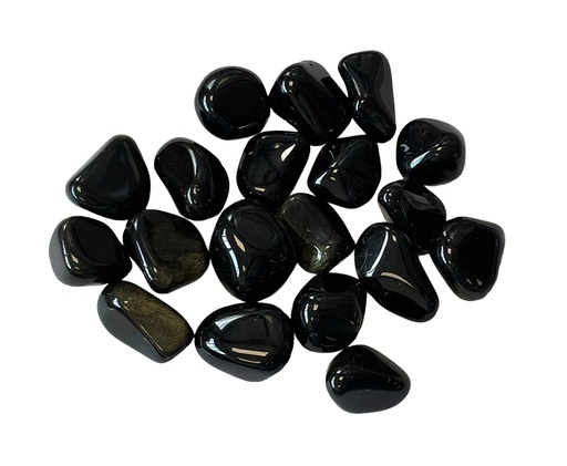 Obsidienne noire dorée A pierres roulées