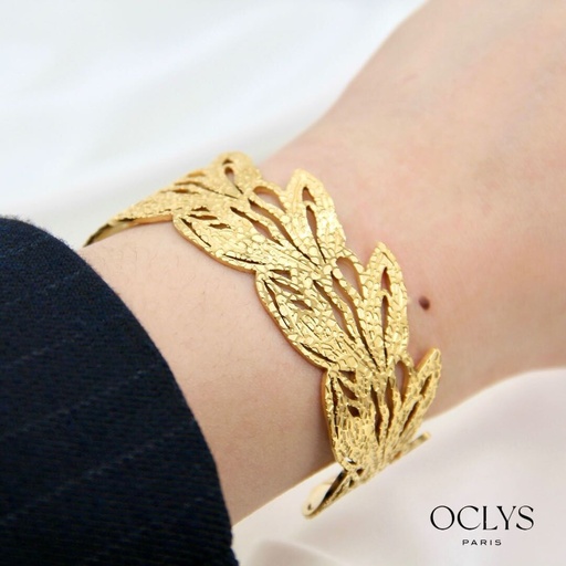 Bracelet jonc acier inoxydable Diva (Doré)